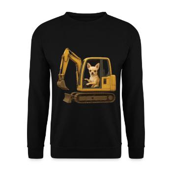 Chihuahua - Unisex Pullover - Schwarz - Vorne - Alina (178cm) & Michal (187cm)