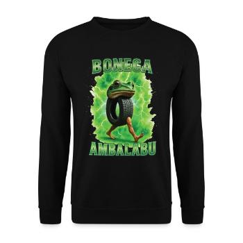 Frosch - Unisex Pullover - Schwarz - Vorne - Alina (178cm) & Michal (187cm)