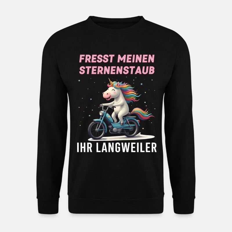 Einhorn Moped Tour - Unisex Pullover - Schwarz