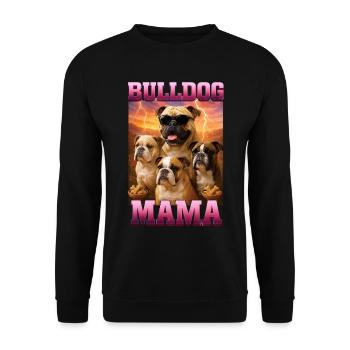 Bulldogge - Unisex Pullover - Schwarz - Vorne - Alina (178cm) & Michal (187cm)