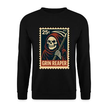 La Faucheuse souriante - Sweat-shirt Unisexe - noir - Devant - Alina (178cm) & Michal (187cm)