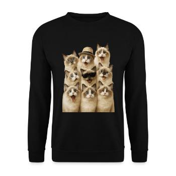 Ragdoll - Unisex Pullover - Schwarz - Vorne - Alina (178cm) & Michal (187cm)