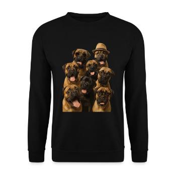 Bullmastiff - Unisex Pullover - Schwarz - Vorne - Alina (178cm) & Michal (187cm)