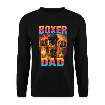 Boxer - Unisex Pullover - Schwarz - Vorne - Alina (178cm) & Michal (187cm)