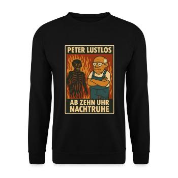 Peter Listless ensures a night's rest from ten - Unisex Sweatshirt - black - Front - Alina (178cm) & Michal (187cm)