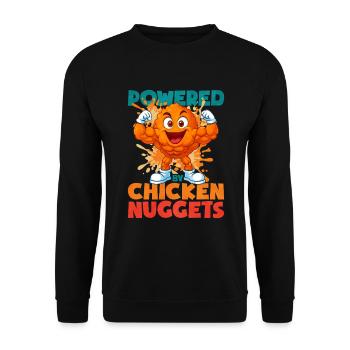 Chicken Nugget - Unisex Pullover - Schwarz - Vorne - Alina (178cm) & Michal (187cm)