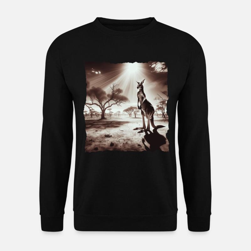 Känguru Kangaroo - Unisex Pullover - Schwarz