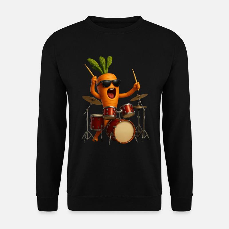 Karotte Schlagzeug - Unisex Pullover - Schwarz