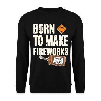 Né pour faire des feux d'artifice - Sweat-shirt Unisexe - noir - Devant - Alina (178cm) & Michal (187cm)