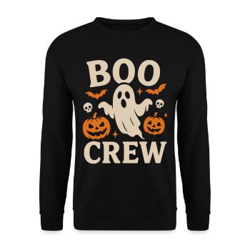 Boo Crew Halloween  - Unisex Pullover - Schwarz - Vorne - Alina (178cm) & Michal (187cm)