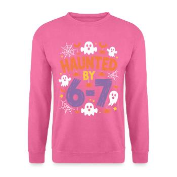 Verfolgt von 6-7 Halloween Mathe-Wortspiel Design - Unisex Pullover - Pink - Vorne
