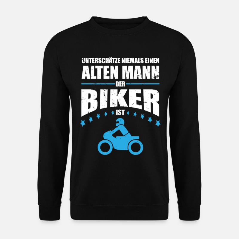 Alter Mann - Biker | Retro Vintage - Unisex Pullover - Schwarz