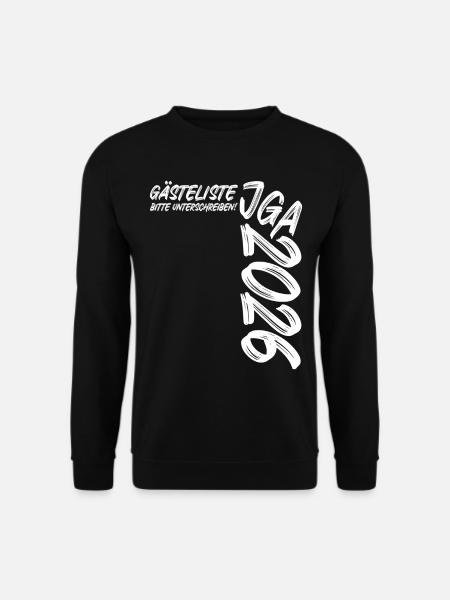 JGA 2026 - Gästeliste - Bitte unterschreiben! - Unisex Pullover - Schwarz