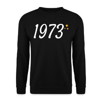 1973 - Unisex Pullover - Schwarz - Vorne - Alina (178cm) & Michal (187cm)