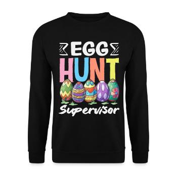 Happy Easter Sweet Easter Bunny Egg Hunt Easter Eggs - Unisex Sweatshirt - black - Front - Alina (178cm) & Michal (187cm)