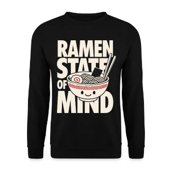 Ramen State of Mind Kawaii - Sweat-shirt Unisexe - noir - Devant - Alina (178cm) & Michal (187cm)
