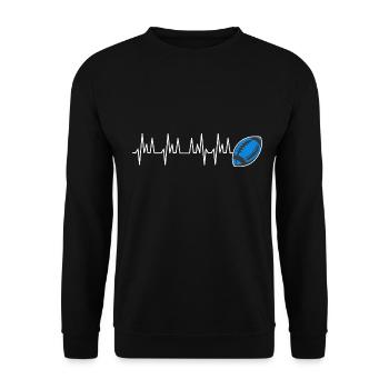 battement coeur rugby club supporter Castres - Sweat-shirt Unisexe - noir - Devant - Alina (178cm) & Michal (187cm)
