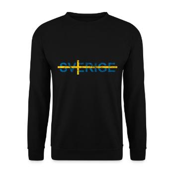 Sverige Swedish Flag Sweden Scandinavia - Unisex Sweatshirt - black - Front - Alina (178cm) & Michal (187cm)