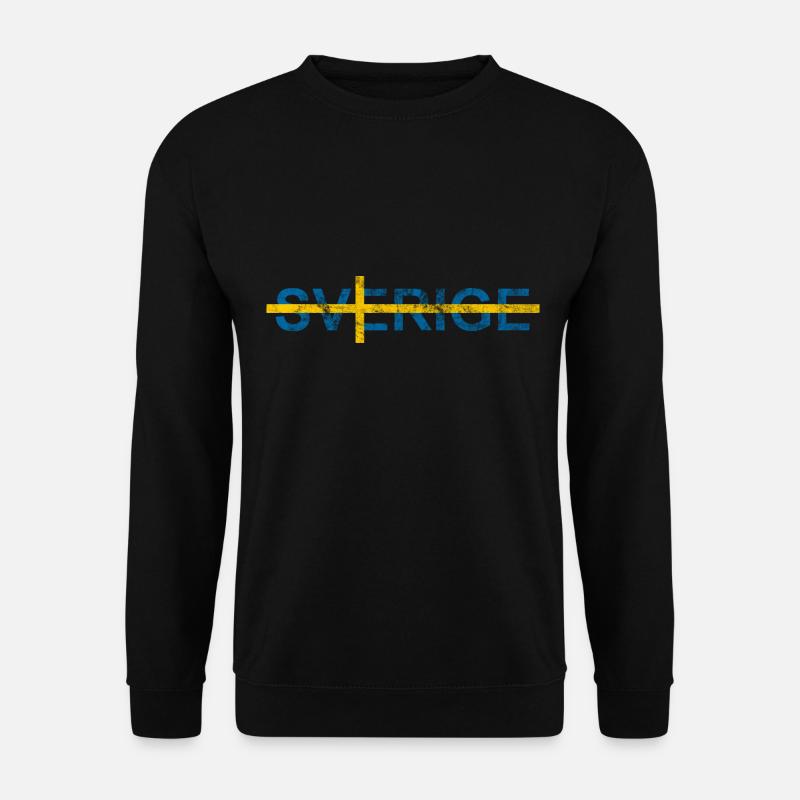 Sverige Schwedische Flagge Schweden Skandinavien - Unisex Pullover - Schwarz