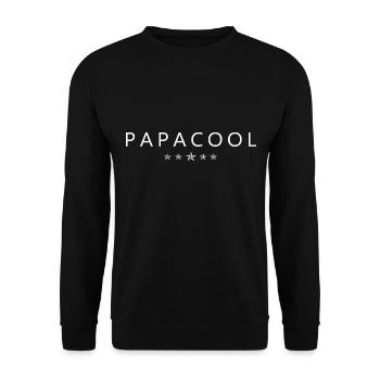 Papa cooles Geschenk cool zum Vatertag - Unisex Pullover - Schwarz - Vorne - Alina (178cm) & Michal (187cm)