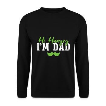 Salut Affamé, je suis papa - Sweat-shirt Unisexe - noir - Devant - Alina (178cm) & Michal (187cm)