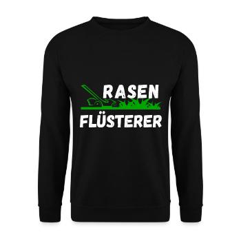 Garten Gärnter Rasen Flüsterer witziger Spruch - Unisex Pullover - Schwarz - Vorne - Alina (178cm) & Michal (187cm)
