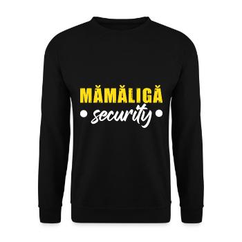 Mamaliga Security | Romanian Food | Romania - Unisex Sweatshirt - black - Front - Alina (178cm) & Michal (187cm)