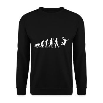 Evolution Basketball Player Dunking Gift - Unisex Sweatshirt - black - Front - Alina (178cm) & Michal (187cm)