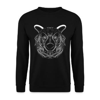 Bear Brown Bear Grizzly Gift - Unisex Sweatshirt - black - Front - Alina (178cm) & Michal (187cm)