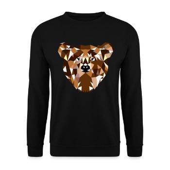 Ours grizzly ours idée cadeau - Sweat-shirt Unisexe - noir - Devant - Alina (178cm) & Michal (187cm)