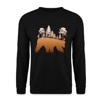 Ours brun ours noir idée cadeau - Sweat-shirt Unisexe - noir - Devant - Alina (178cm) & Michal (187cm)