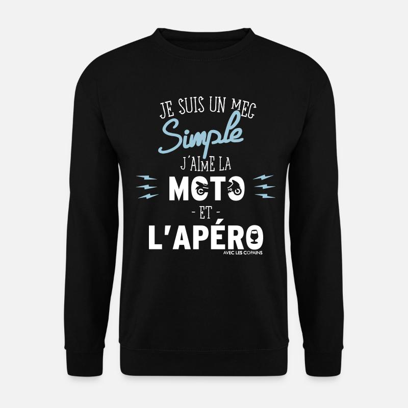 Motorrad und Aperitif - Geschenk - Unisex Pullover - Schwarz