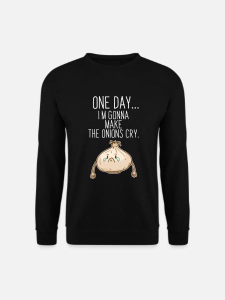 Zwiebel Gemüse Heulsuse Geschenkidee - Unisex Pullover - Schwarz