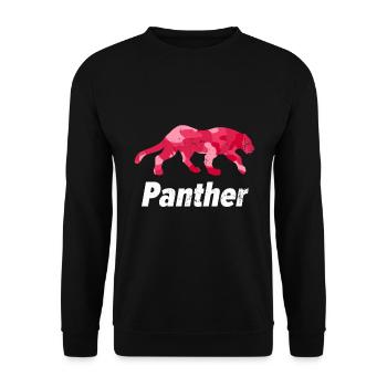 Schwarzer Panther Jaguar Gepard Geschenk - Unisex Pullover - Schwarz - Vorne - Alina (178cm) & Michal (187cm)