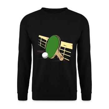 Table tennis table tennis player gift idea - Unisex Sweatshirt - black - Front - Alina (178cm) & Michal (187cm)