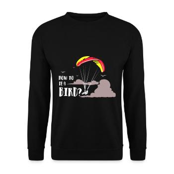 Parachute de parapente extrêmement sportif cadeau - Sweat-shirt Unisexe - noir - Devant - Alina (178cm) & Michal (187cm)