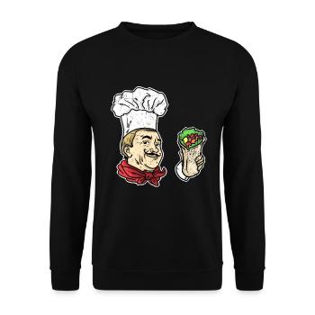 Doner kebab cook gift - Unisex Sweatshirt - black - Front - Alina (178cm) & Michal (187cm)