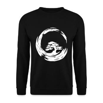 Fengshui Bonsai - Unisex Pullover - Schwarz - Vorne - Alina (178cm) & Michal (187cm)