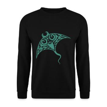 Raie raie raie maori - Sweat-shirt Unisexe - noir - Devant - Alina (178cm) & Michal (187cm)