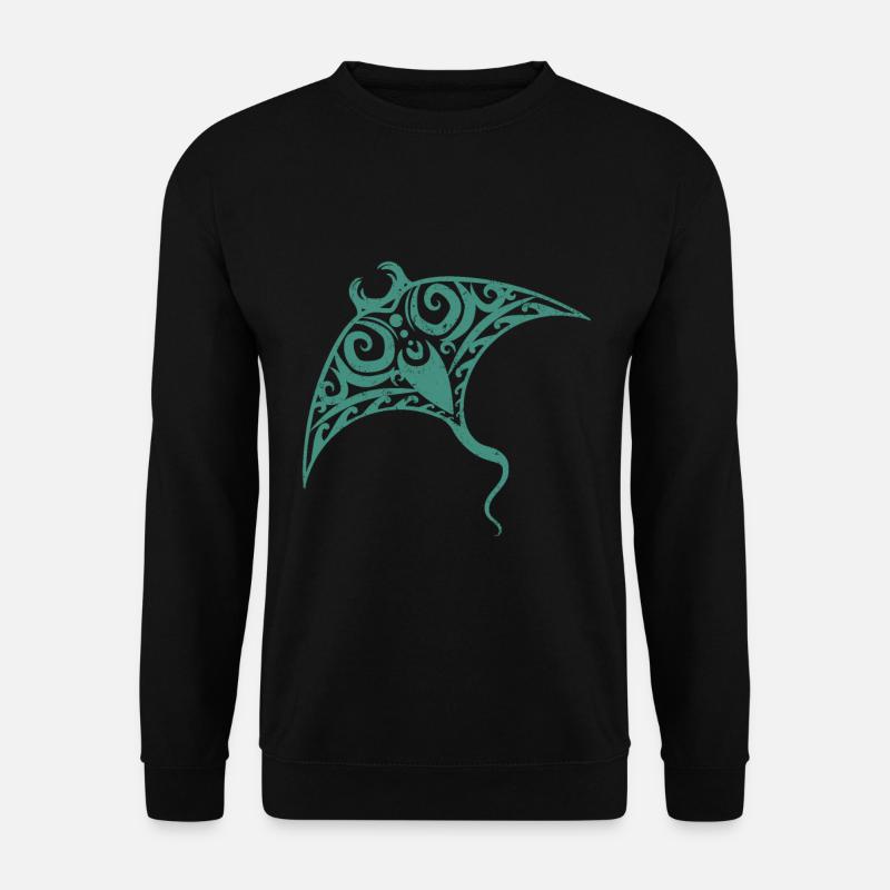 Stingray Rays Dasyatis Maori Tattoo - Unisex Sweatshirt - black