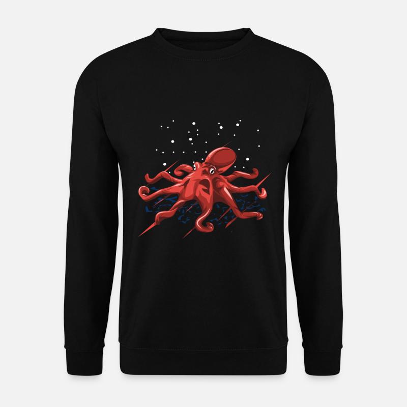 Octopus marine creature marine gift - Unisex Sweatshirt - black