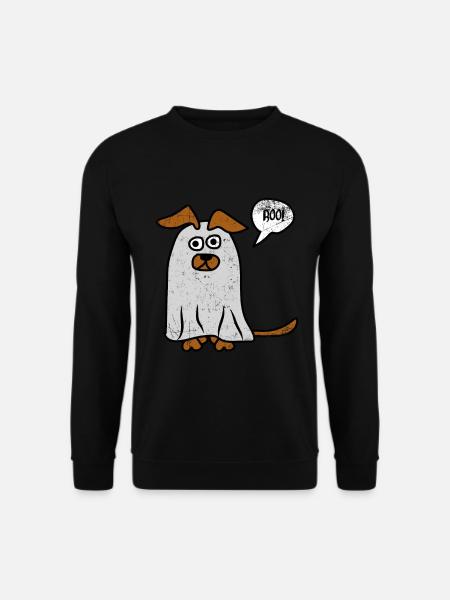 Geist Unheimlich Hund Urlaub Halloween Geschenk - Unisex Pullover - Schwarz