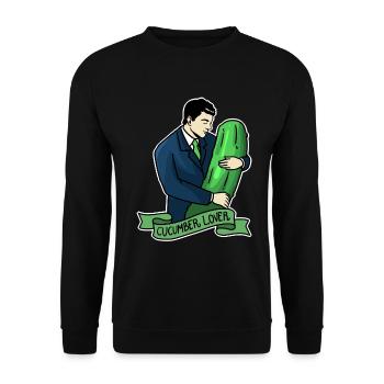 Cucumbers Lovers - Unisex Sweatshirt - black - Front - Alina (178cm) & Michal (187cm)