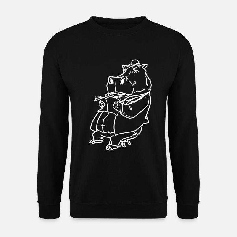 Nilpferd Schläger - Unisex Pullover - Schwarz