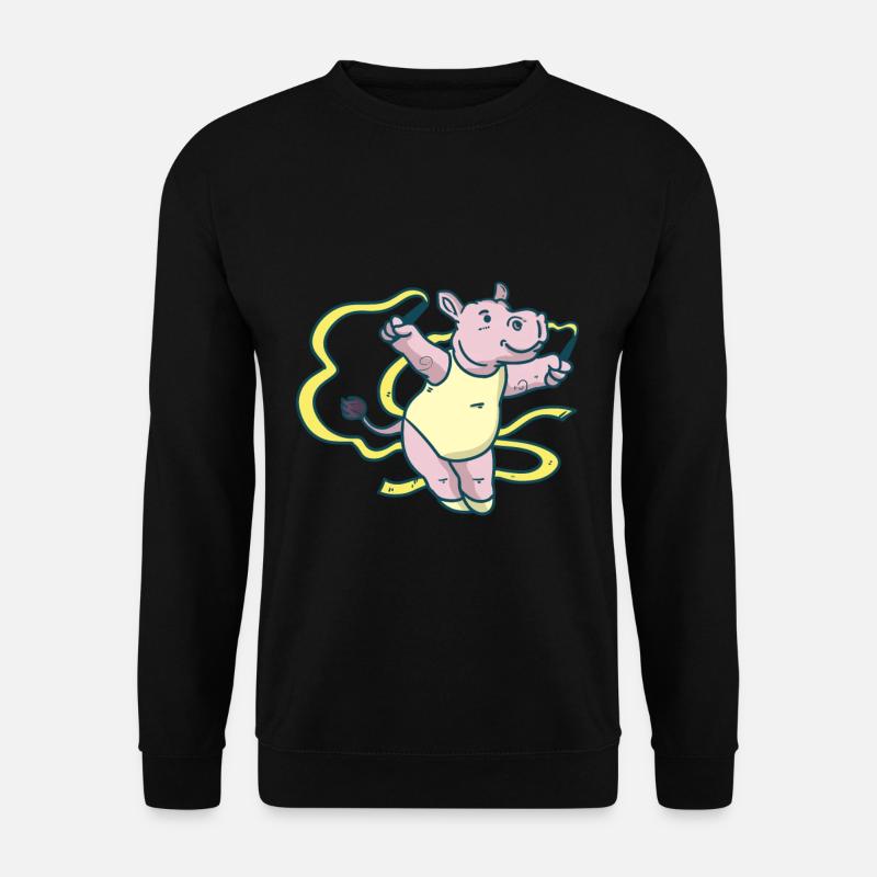 Hippopotame Turner - Sweat-shirt Unisexe - noir