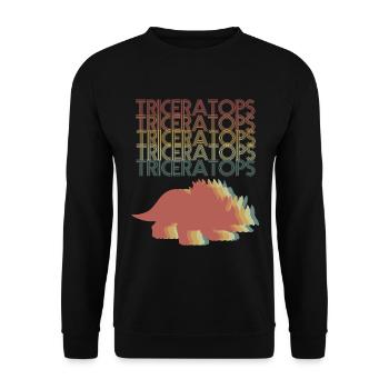 Triceratops - Sweat-shirt Unisexe - noir - Devant - Alina (178cm) & Michal (187cm)