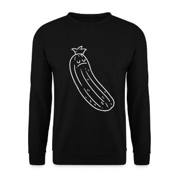 Gurke - Unisex Pullover - Schwarz - Vorne - Alina (178cm) & Michal (187cm)
