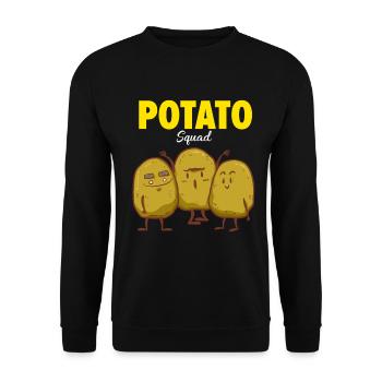Kartoffel Freunde - Unisex Pullover - Schwarz - Vorne - Alina (178cm) & Michal (187cm)