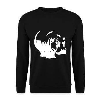 hippopotame - Sweat-shirt Unisexe - noir - Devant - Alina (178cm) & Michal (187cm)