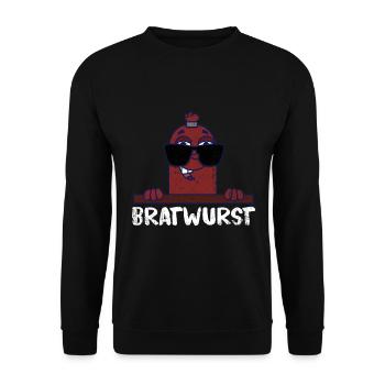 Cadeau de saucisse de nourriture de Bratwurst Allemagne - Sweat-shirt Unisexe - noir - Devant - Alina (178cm) & Michal (187cm)